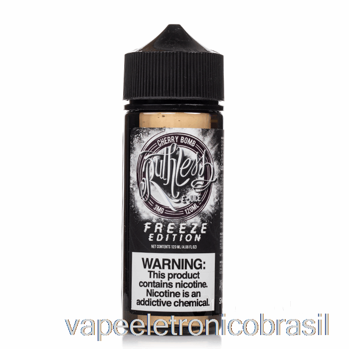 Vape Recarregável Cereja Bomb - Edição Congelada - Vapor Implacável - 120ml 0mg